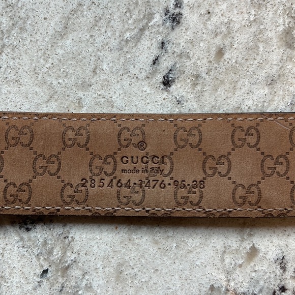 Gucci Brown Leather Belt with Silver-tone Buckle - Picture 7 of 14